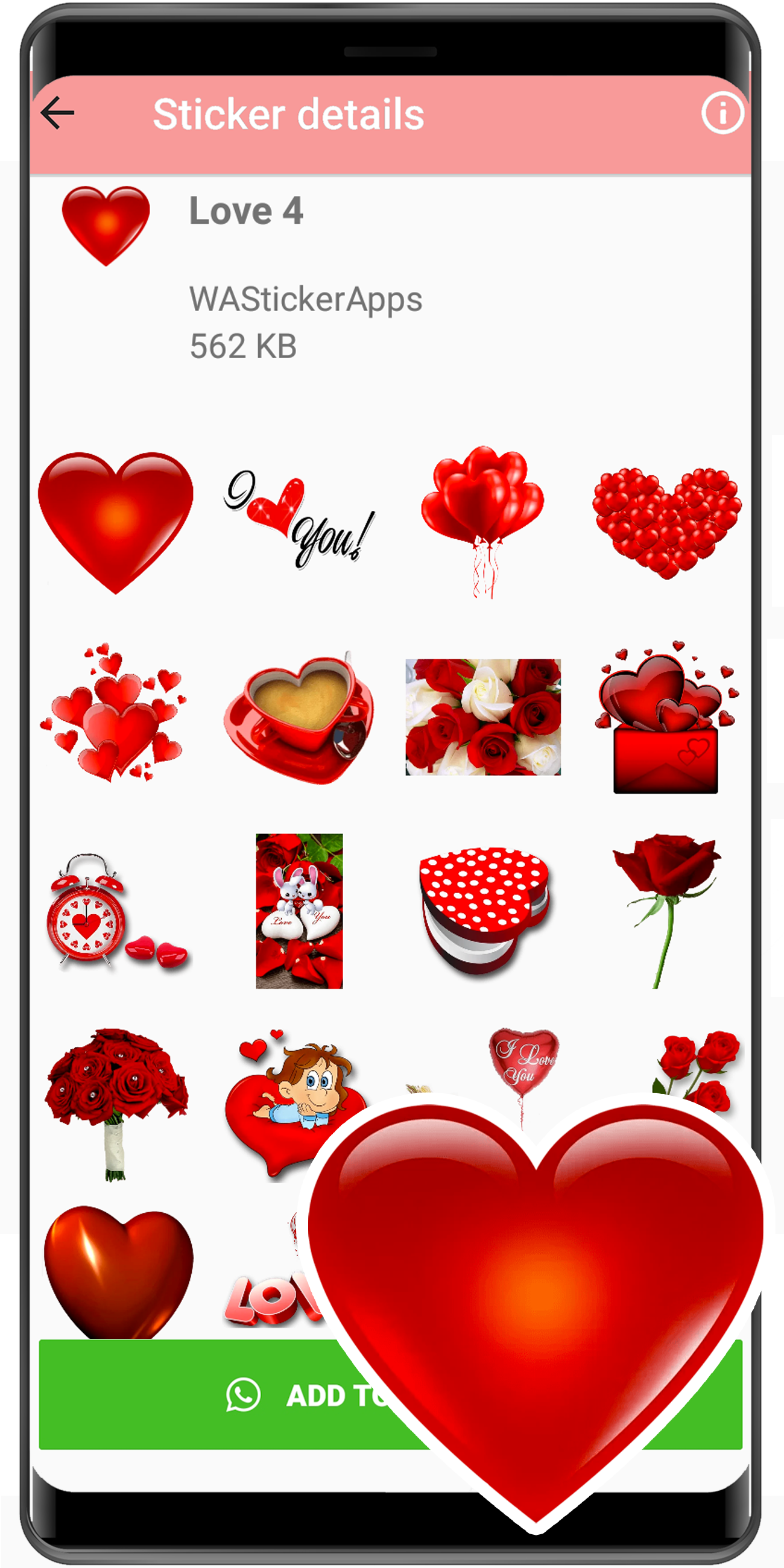 اسکرین شات 6 برنامه WASticker - Love couple
