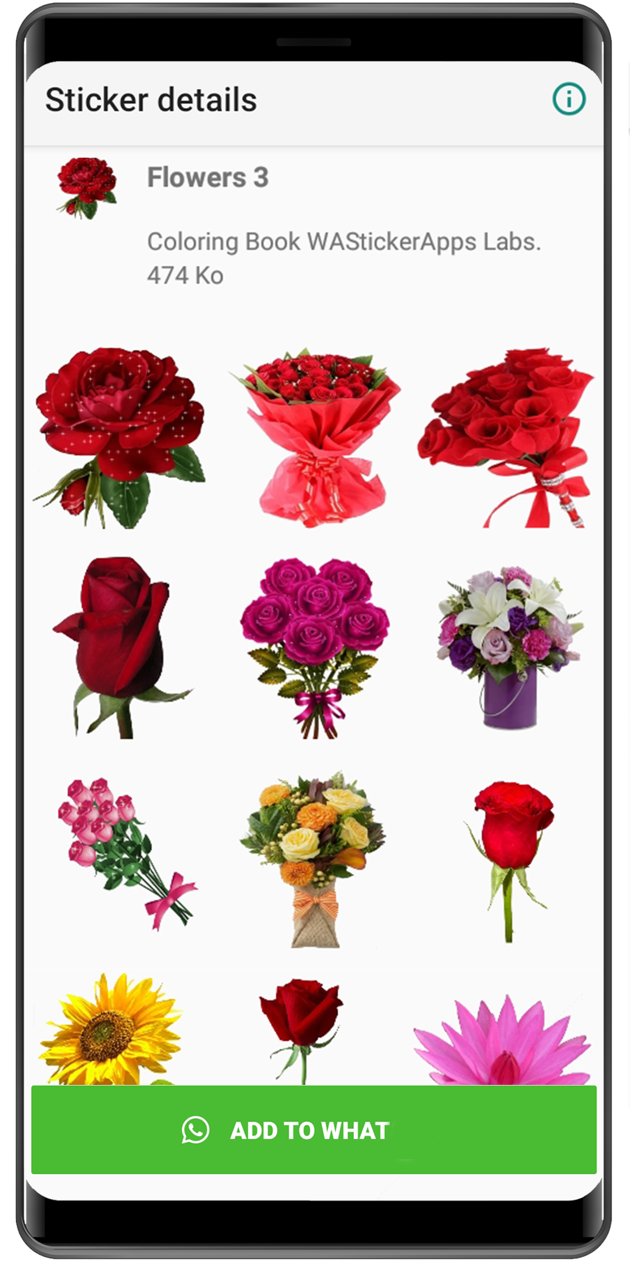 اسکرین شات 7 برنامه WASticker : flowers stickers