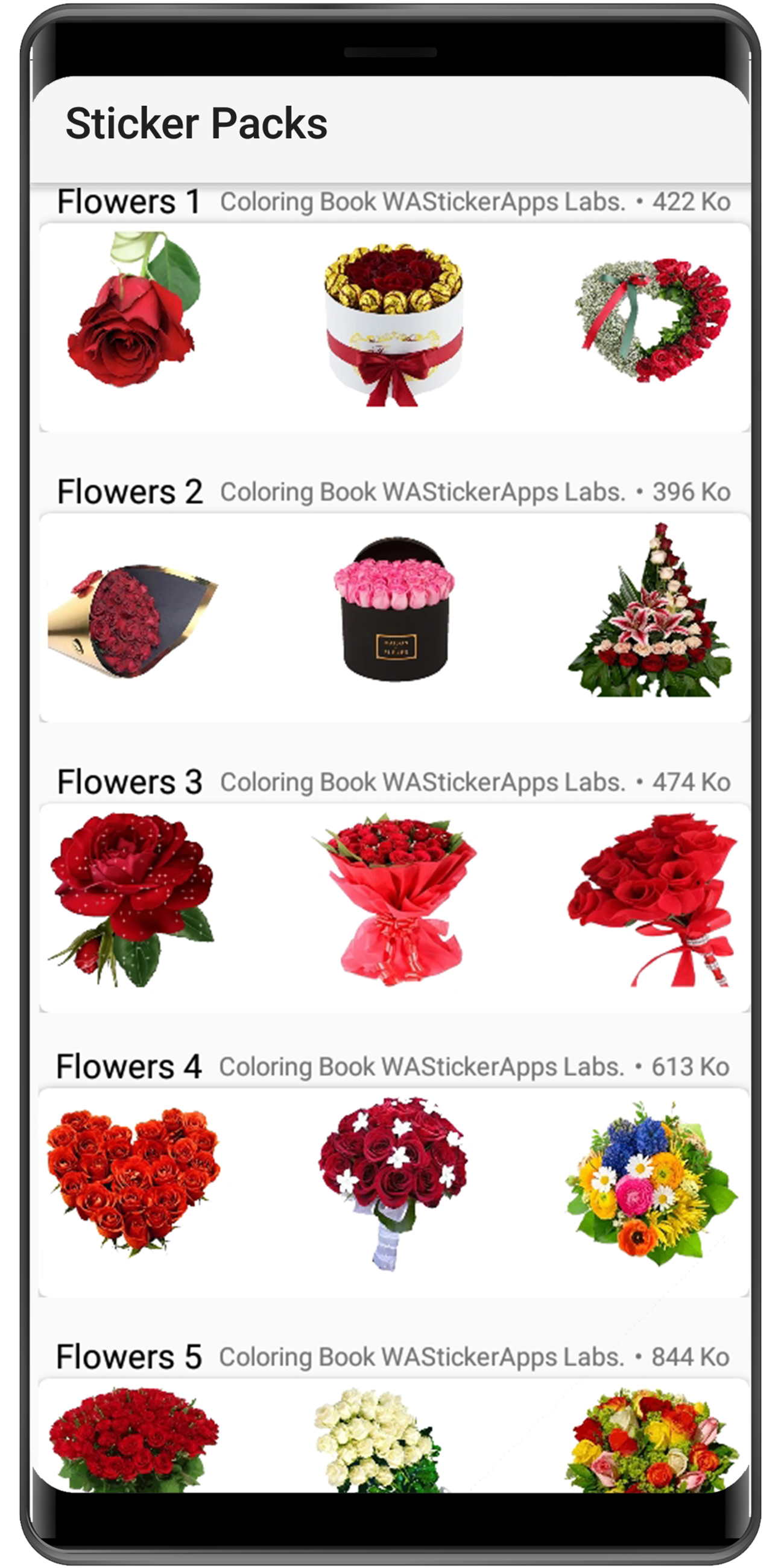 اسکرین شات 4 برنامه WASticker : flowers stickers