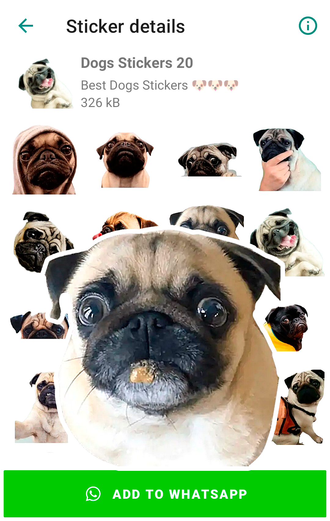 اسکرین شات 8 برنامه Cute Dog Stickers for WhatsApp
