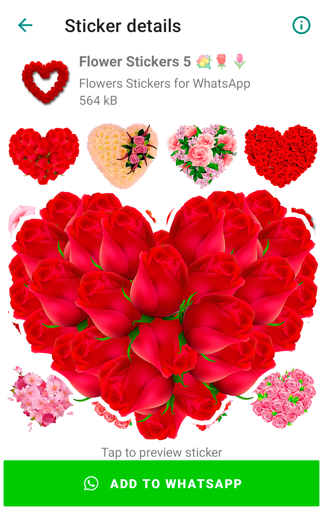اسکرین شات 5 برنامه Flowers Stickers for WhatsApp