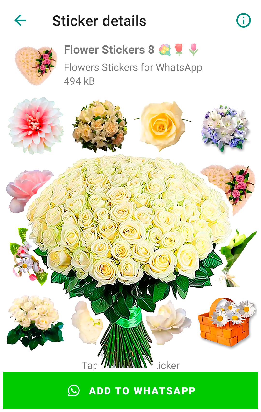 اسکرین شات 8 برنامه Flowers Stickers for WhatsApp