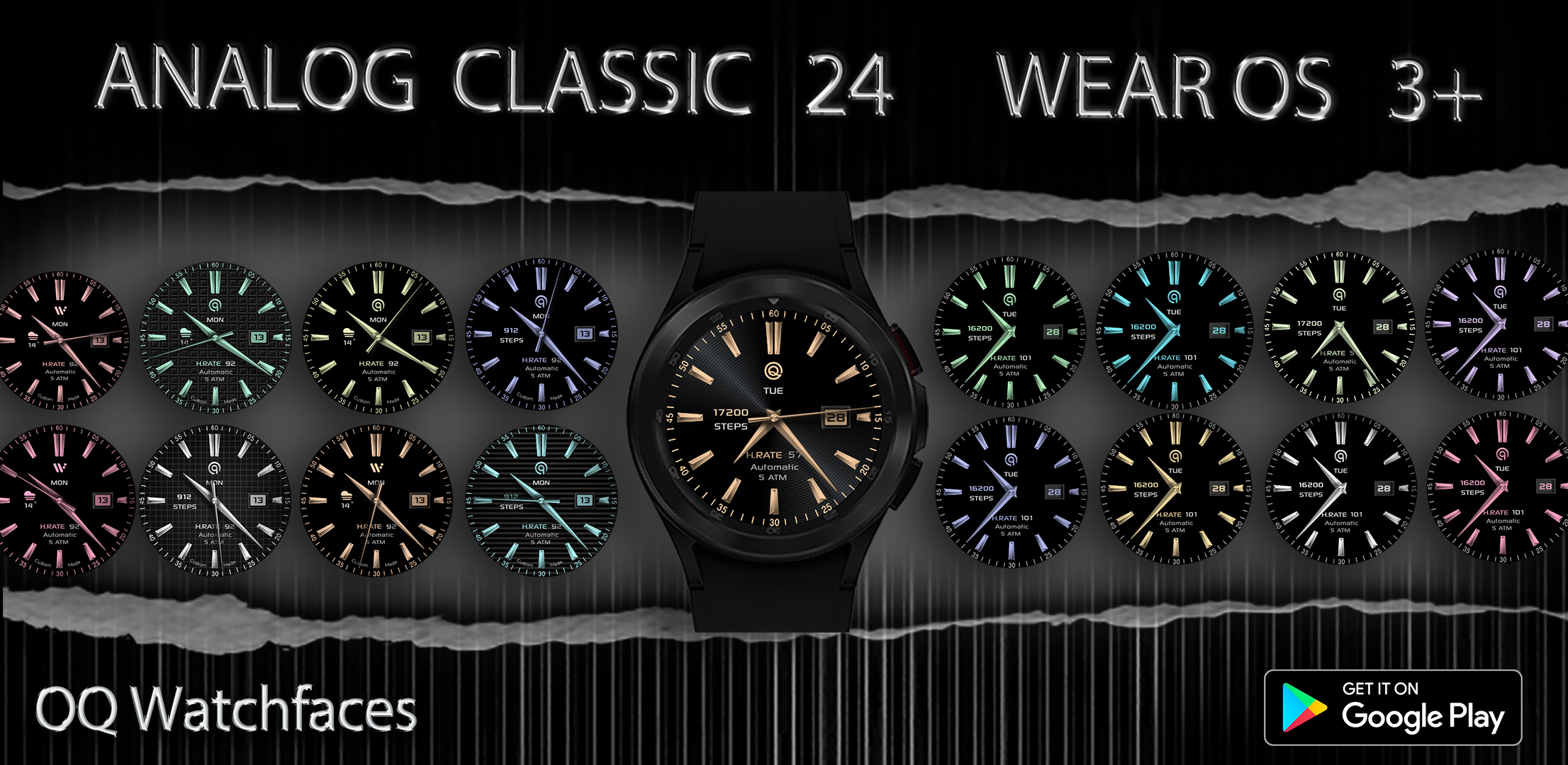 اسکرین شات 7 برنامه Analog Classic 24 WEAR OS