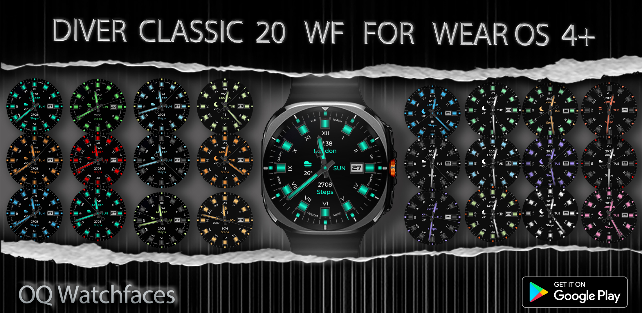 اسکرین شات 8 برنامه Diver Classic 20 Wear OS 4+