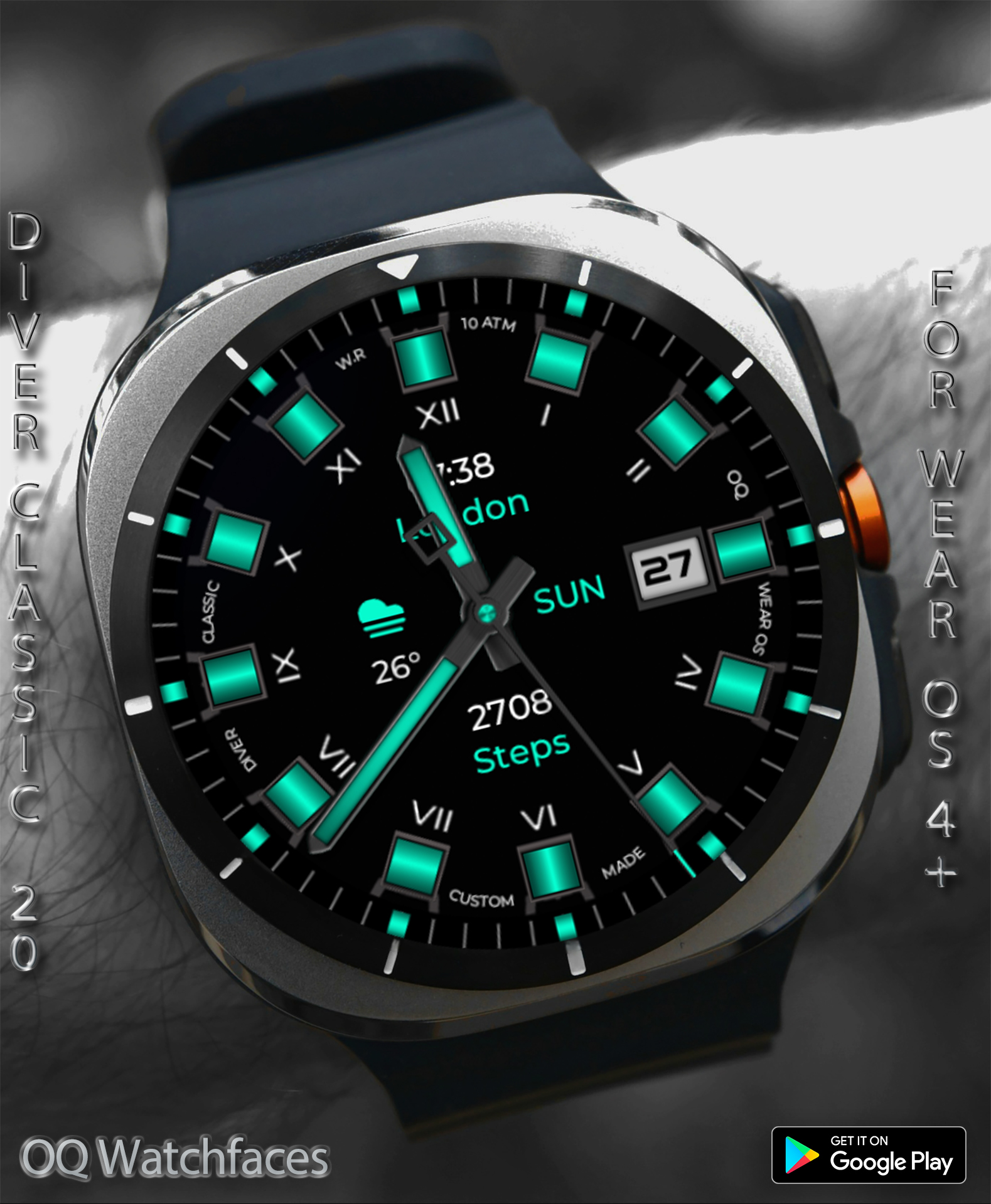 اسکرین شات 2 برنامه Diver Classic 20 Wear OS 4+