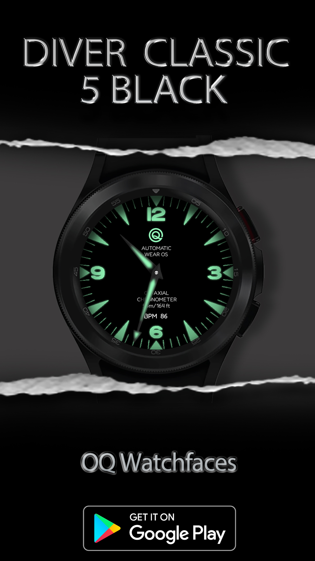 اسکرین شات 3 برنامه Diver 5 Black For Wear OS 4
