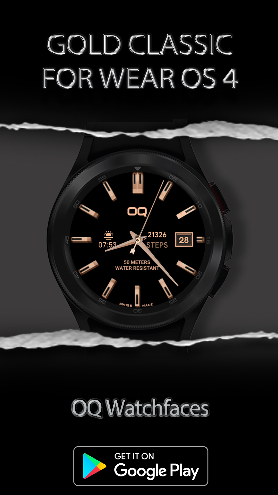 اسکرین شات 1 برنامه Gold Classic 1 Wear OS 4+