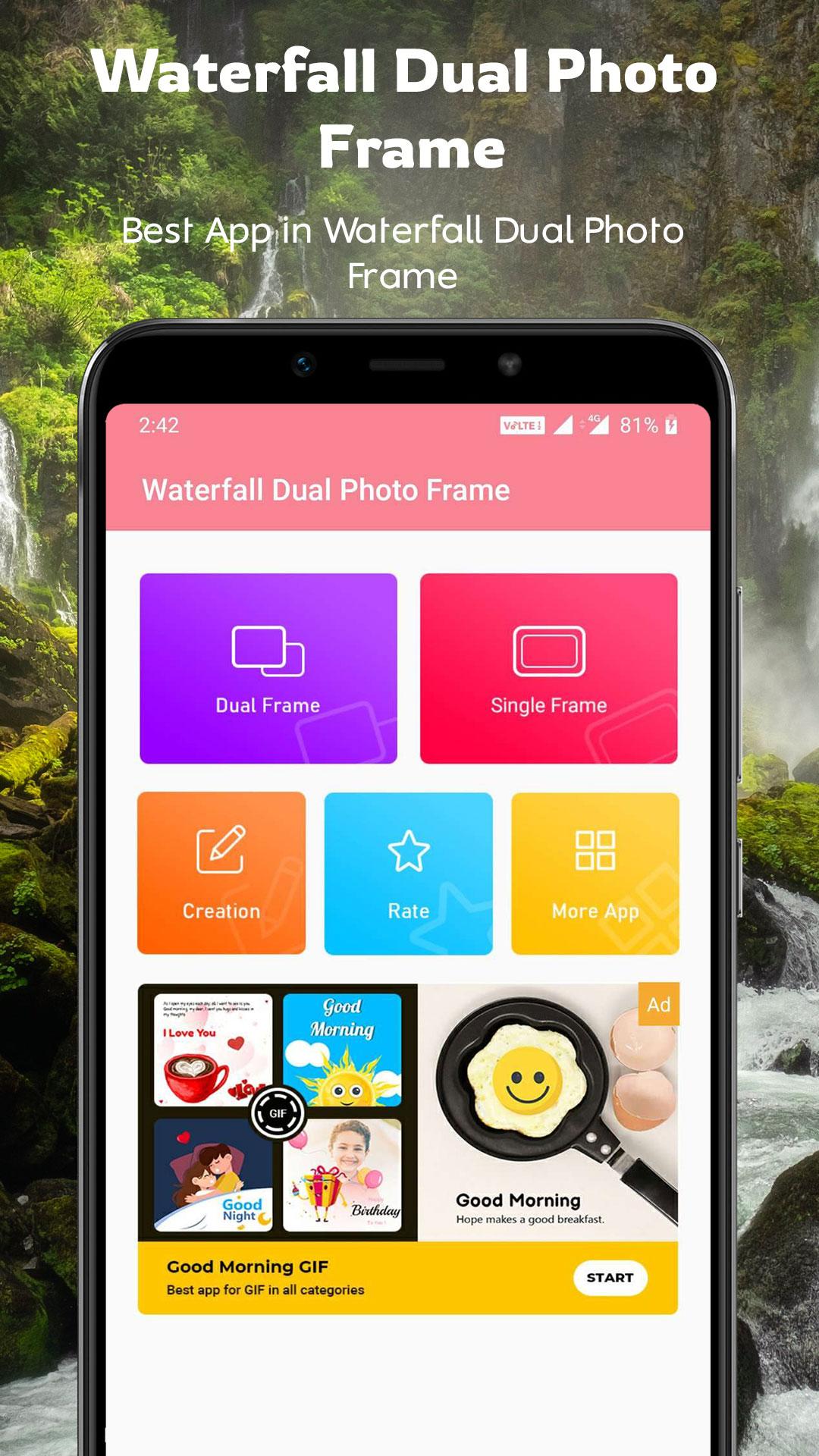 اسکرین شات 1 برنامه Waterfall Dual Photo Frames