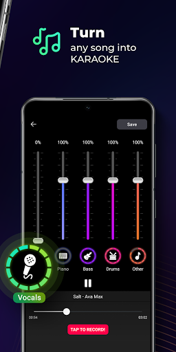اسکرین شات 3 برنامه SplitHit: Vocal Remover, Karaoke Maker, Backtracks