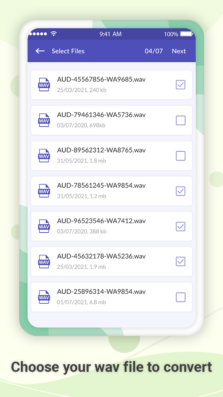 اسکرین شات 2 برنامه WAV to MP3 Audio Converter