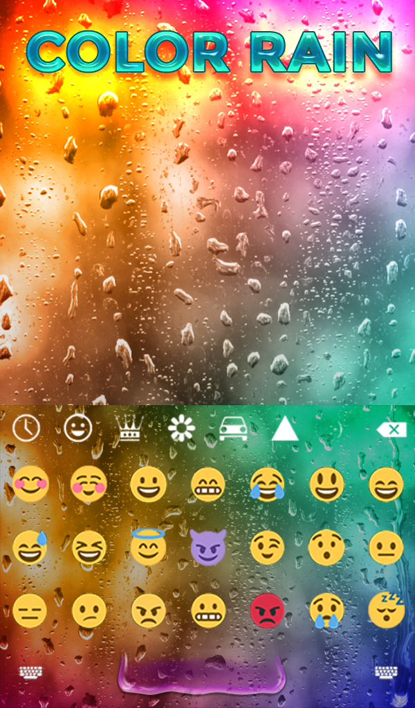 اسکرین شات 4 برنامه Color Rain Keyboard Wallpaper