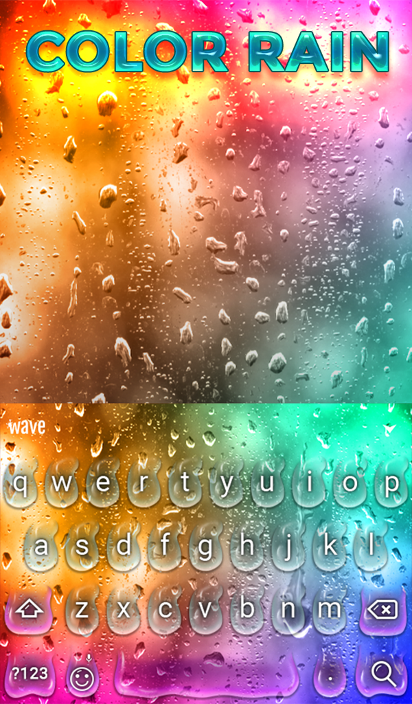اسکرین شات 2 برنامه Color Rain Keyboard Wallpaper