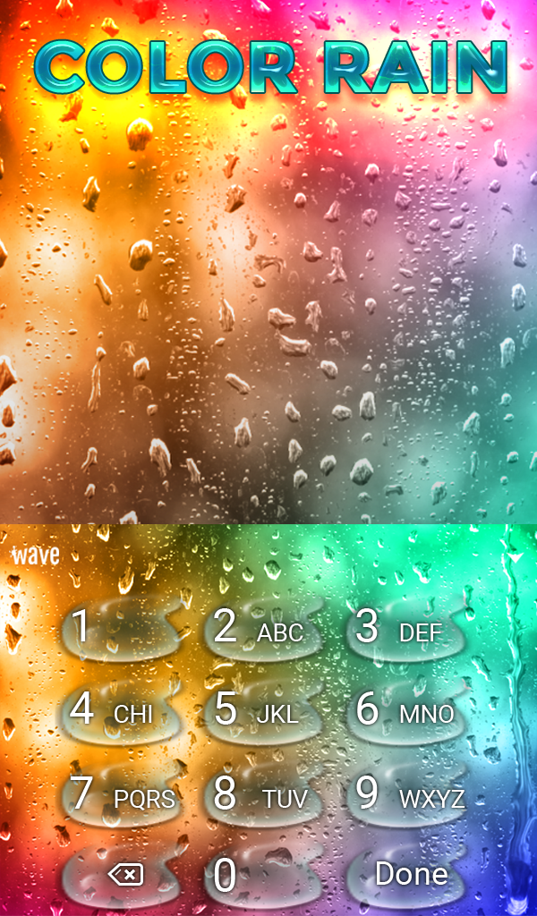 اسکرین شات 5 برنامه Color Rain Keyboard Wallpaper