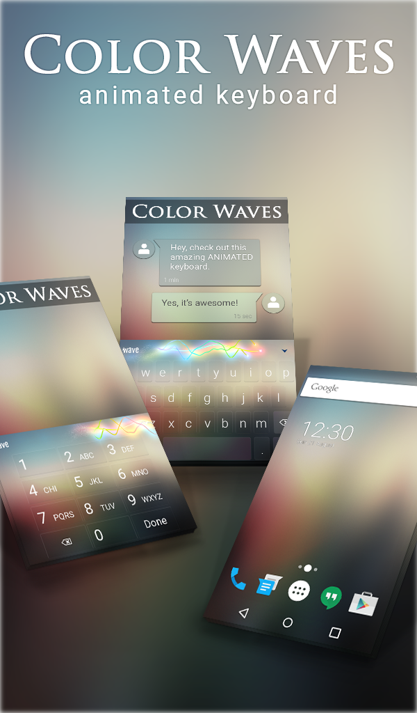 اسکرین شات 1 برنامه Color Waves Wallpaper