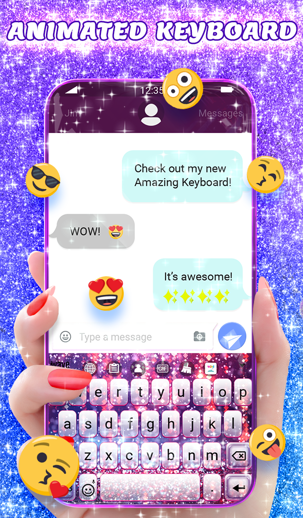 اسکرین شات 2 برنامه Crazy Glitter Wallpaper Theme