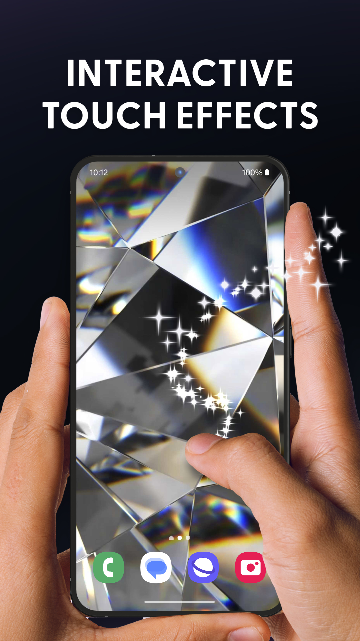 اسکرین شات 2 برنامه Diamond Live Wallpaper HD