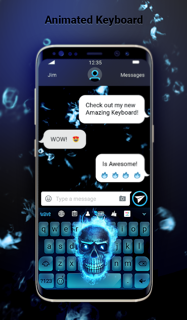 اسکرین شات 1 برنامه Fire Skull Wallpaper