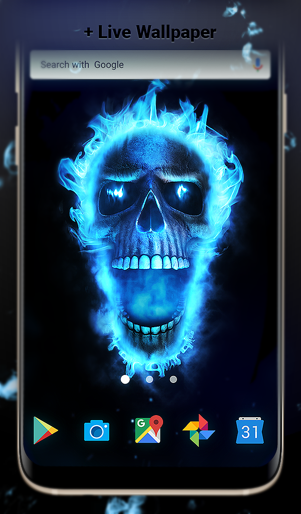 اسکرین شات 4 برنامه Fire Skull Wallpaper