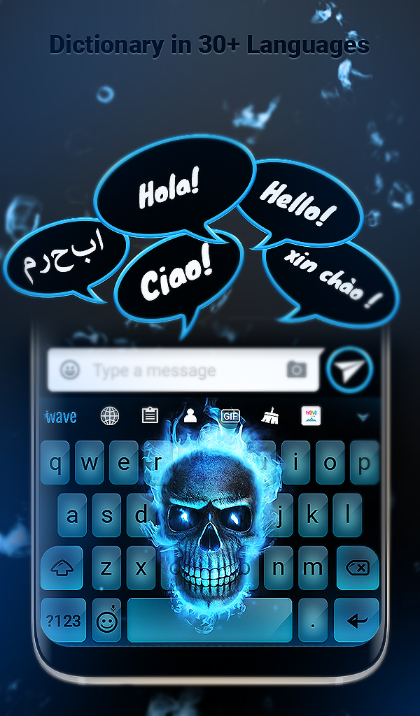 اسکرین شات 3 برنامه Fire Skull Wallpaper