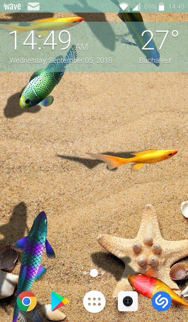 اسکرین شات 5 برنامه Fish Keyboard + 3D Wallpaper