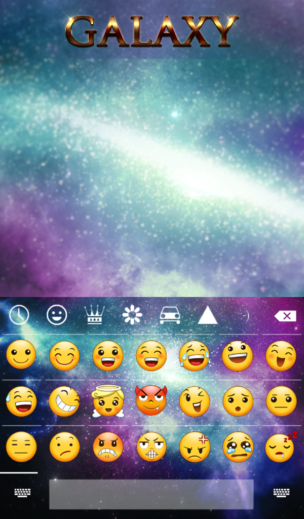 اسکرین شات 4 برنامه Galaxy Animated Keyboard