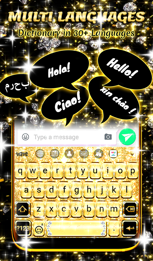 اسکرین شات 4 برنامه Golden Glitter Wallpaper