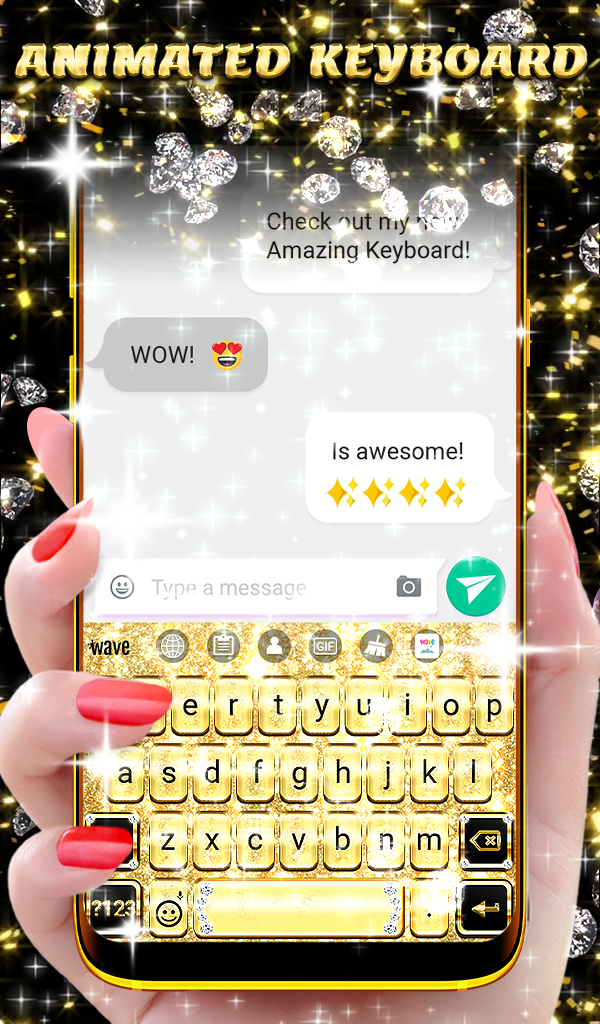 اسکرین شات 2 برنامه Golden Glitter Wallpaper