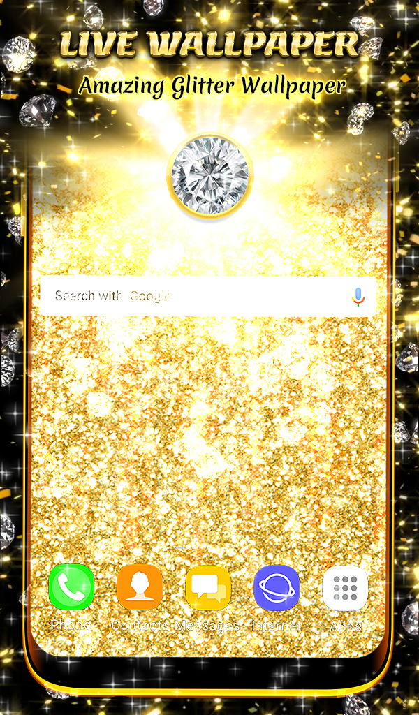 اسکرین شات 1 برنامه Golden Glitter Wallpaper