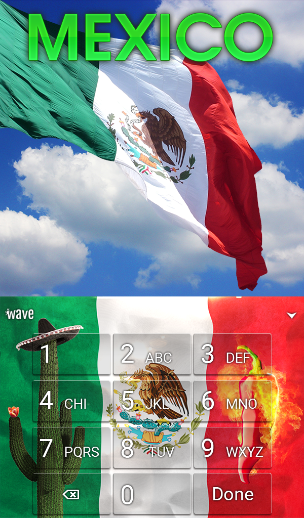 اسکرین شات 5 برنامه Mexico Animated Keyboard