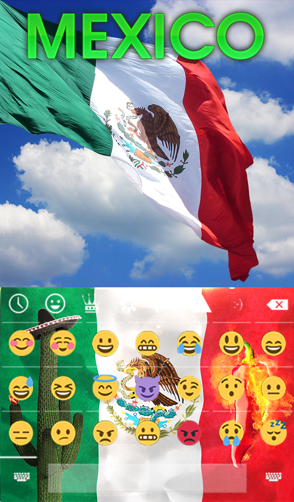 اسکرین شات 4 برنامه Mexico Animated Keyboard