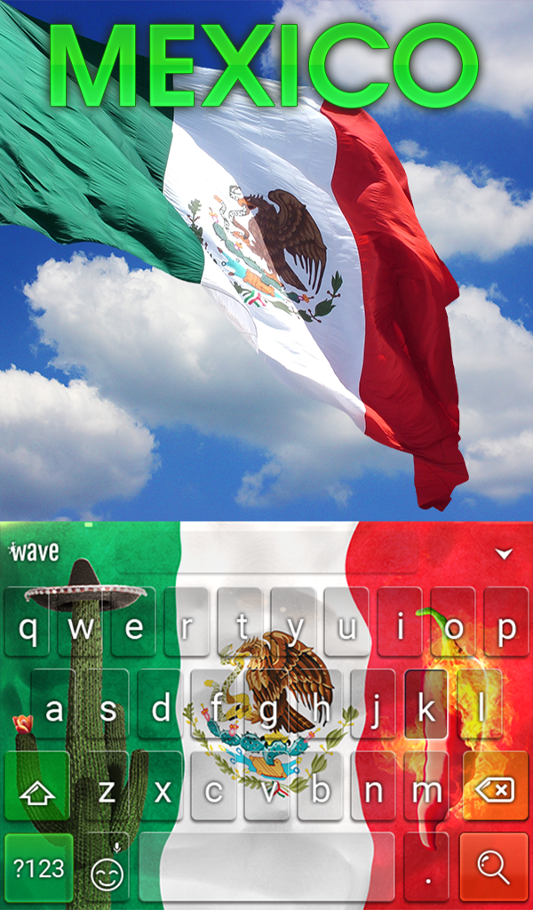 اسکرین شات 2 برنامه Mexico Animated Keyboard