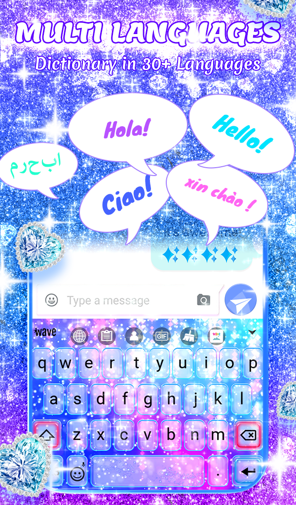 اسکرین شات 4 برنامه Neon Glitter Wallpaper Theme