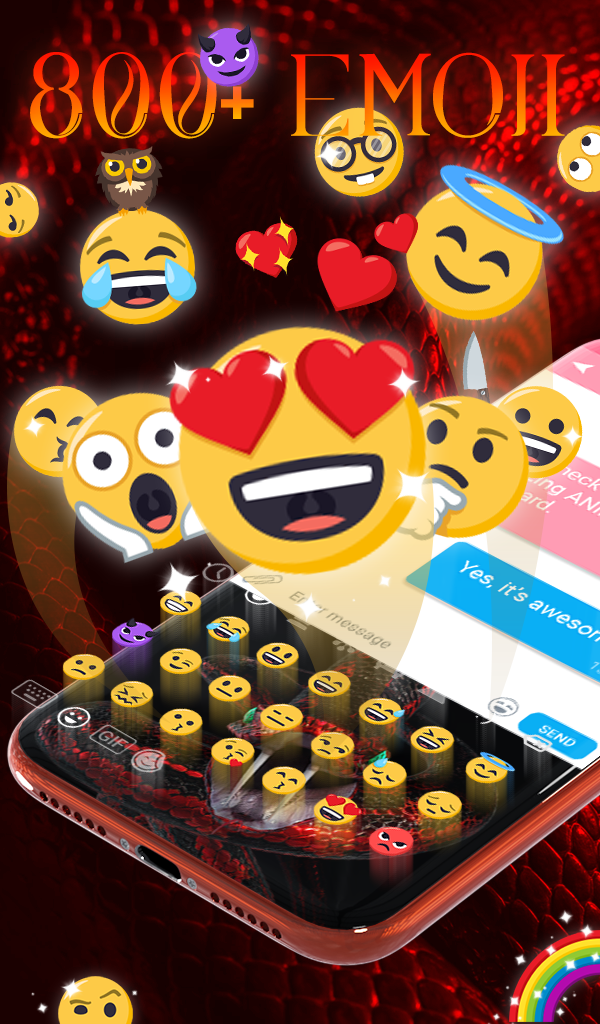 اسکرین شات 3 برنامه Snake Wallpaper HD + Keyboard