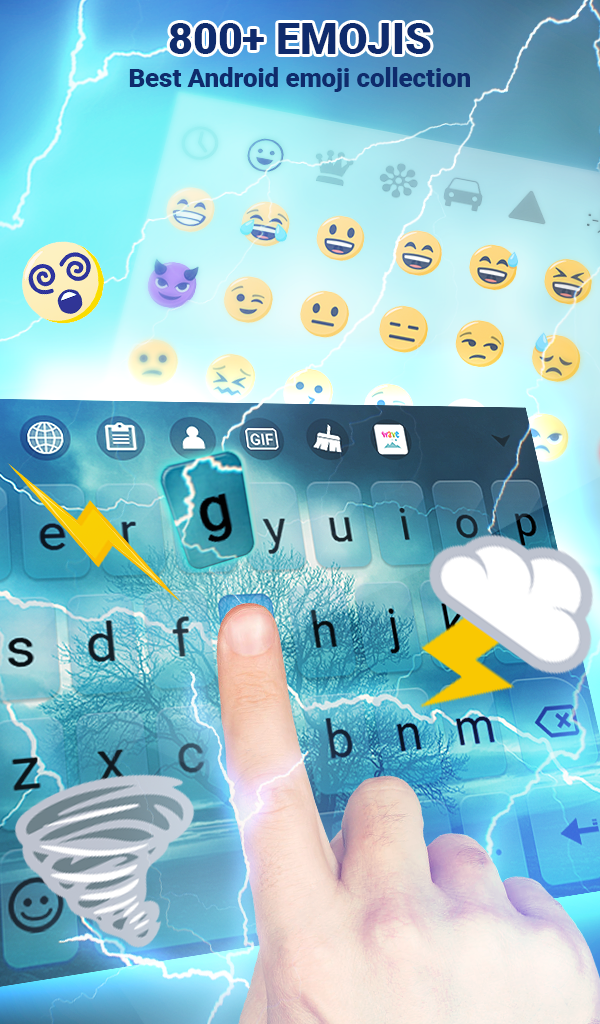 اسکرین شات 3 برنامه Storm Keyboard Live Wallpaper
