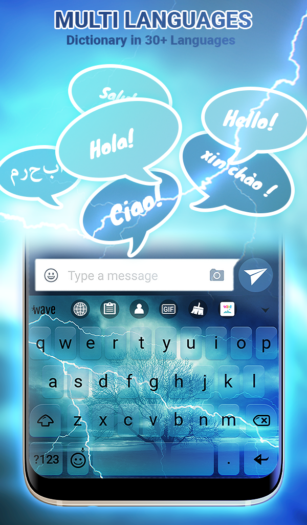 اسکرین شات 4 برنامه Storm Keyboard Live Wallpaper