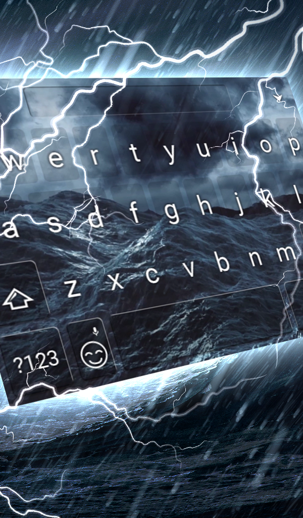 اسکرین شات 4 برنامه Stormy Sea Keyboard Wallpaper