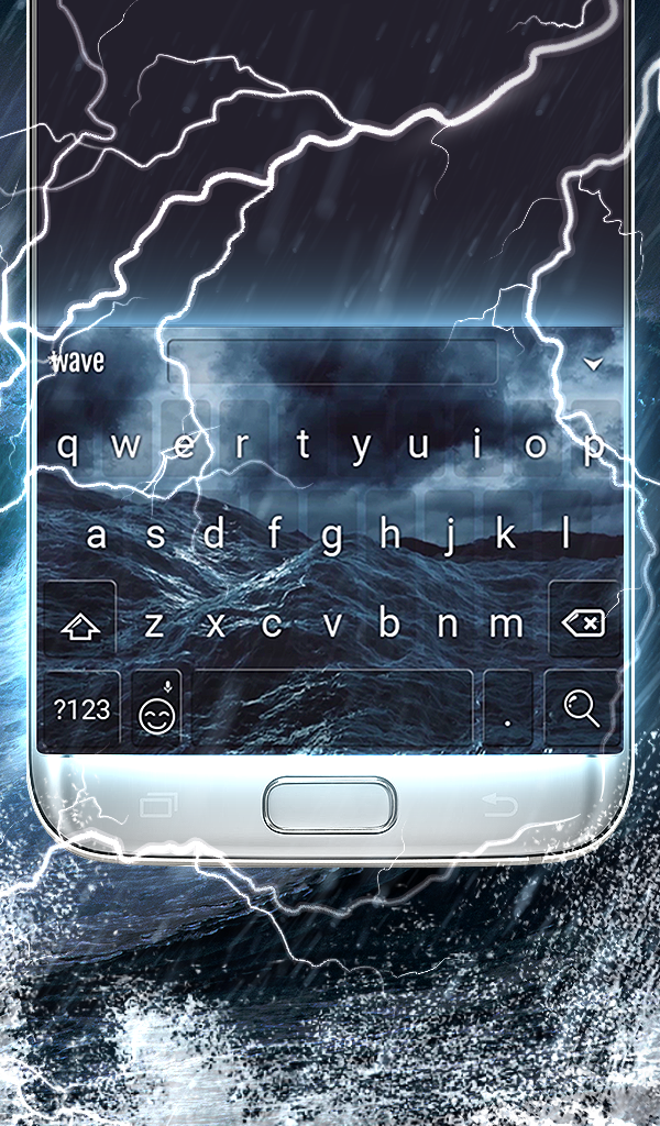 اسکرین شات 1 برنامه Stormy Sea Keyboard Wallpaper