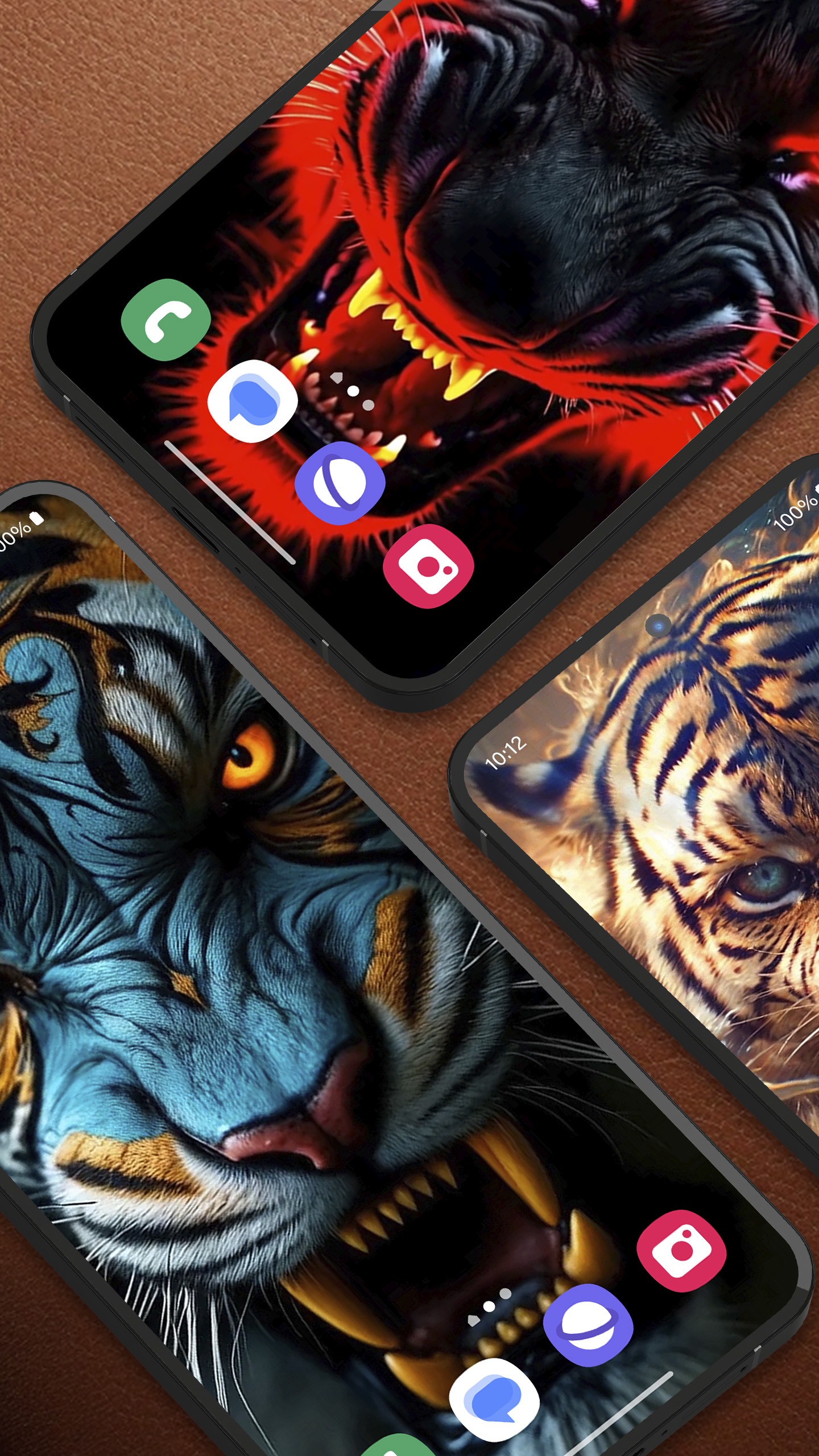 اسکرین شات 5 برنامه Roaring Tiger Live Wallpaper