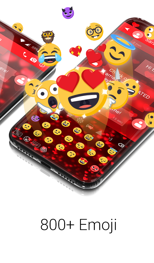 اسکرین شات 3 برنامه True Love Keyboard + Wallpaper