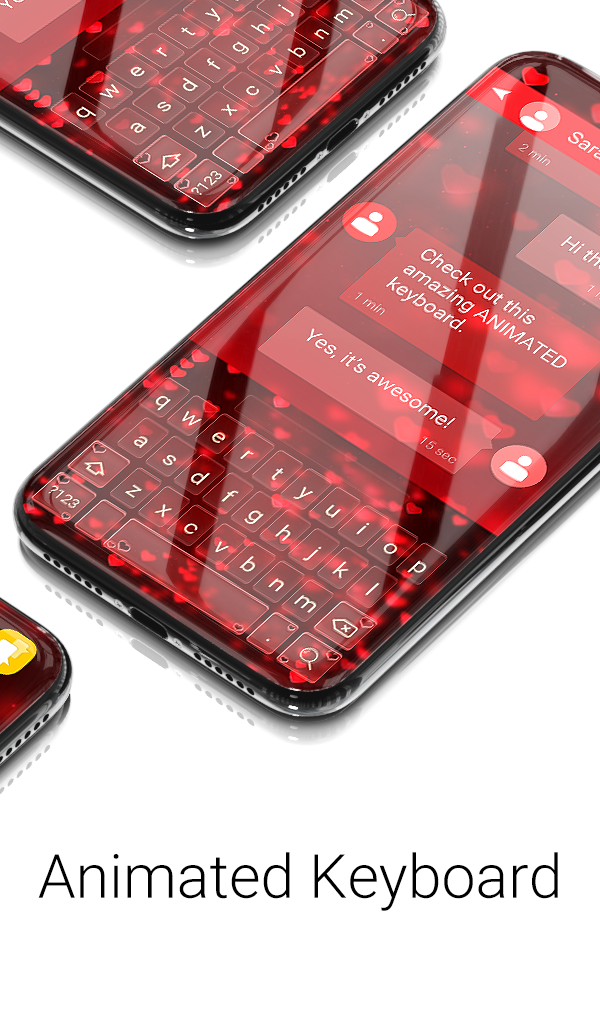 اسکرین شات 2 برنامه True Love Keyboard + Wallpaper