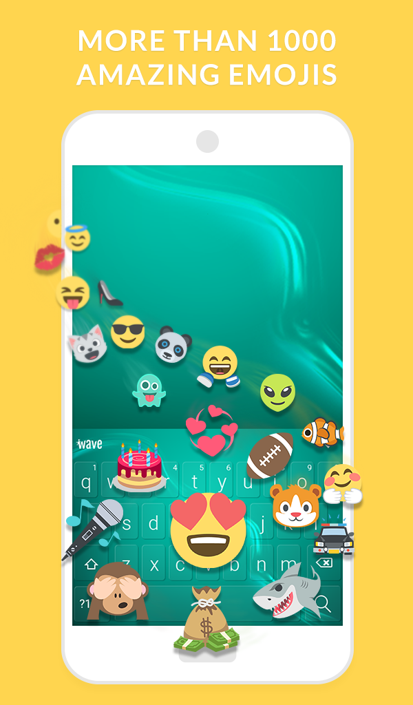 اسکرین شات 3 برنامه Wave Animated Keyboard Emoji