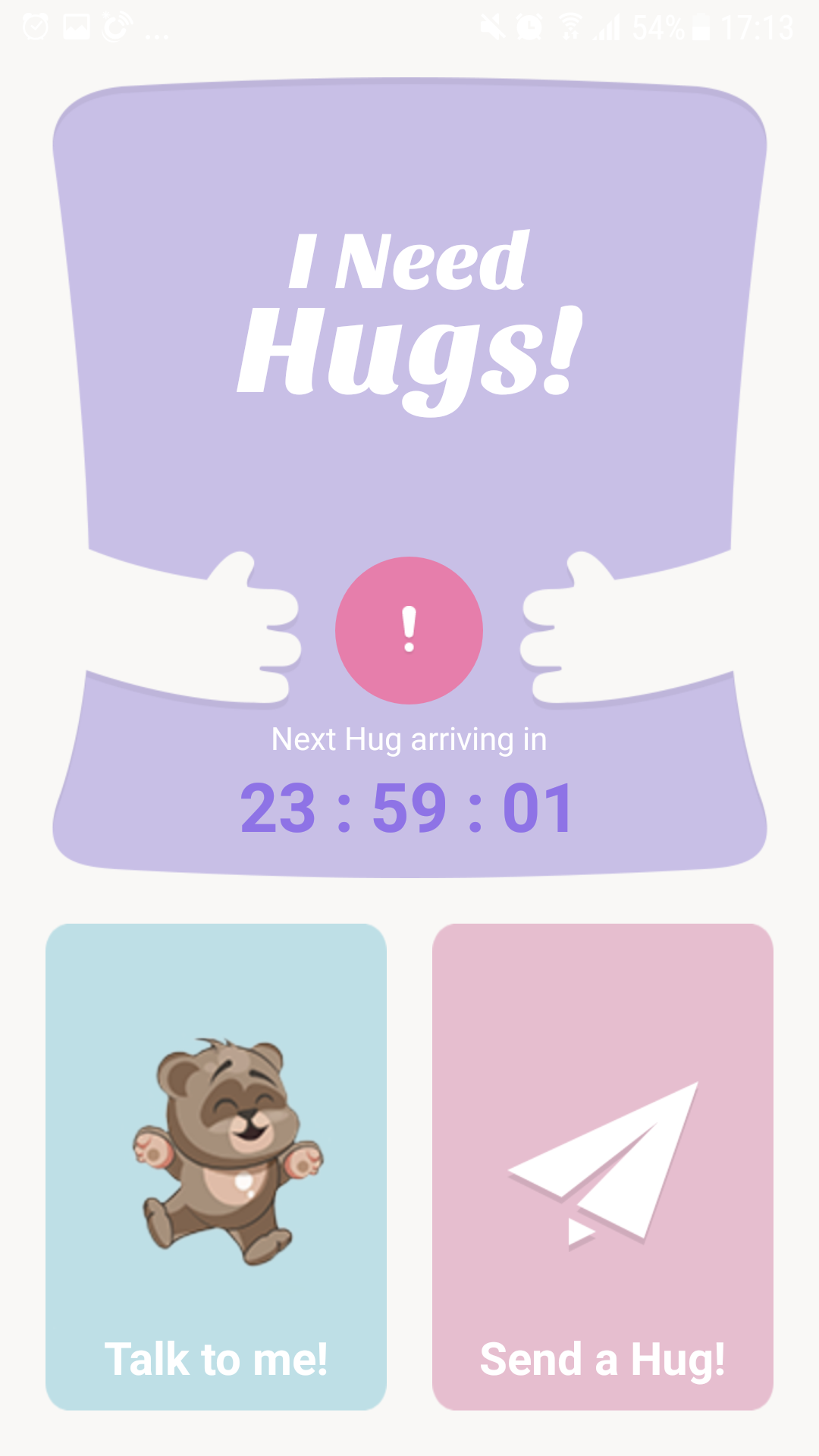 اسکرین شات 1 برنامه I need hugs