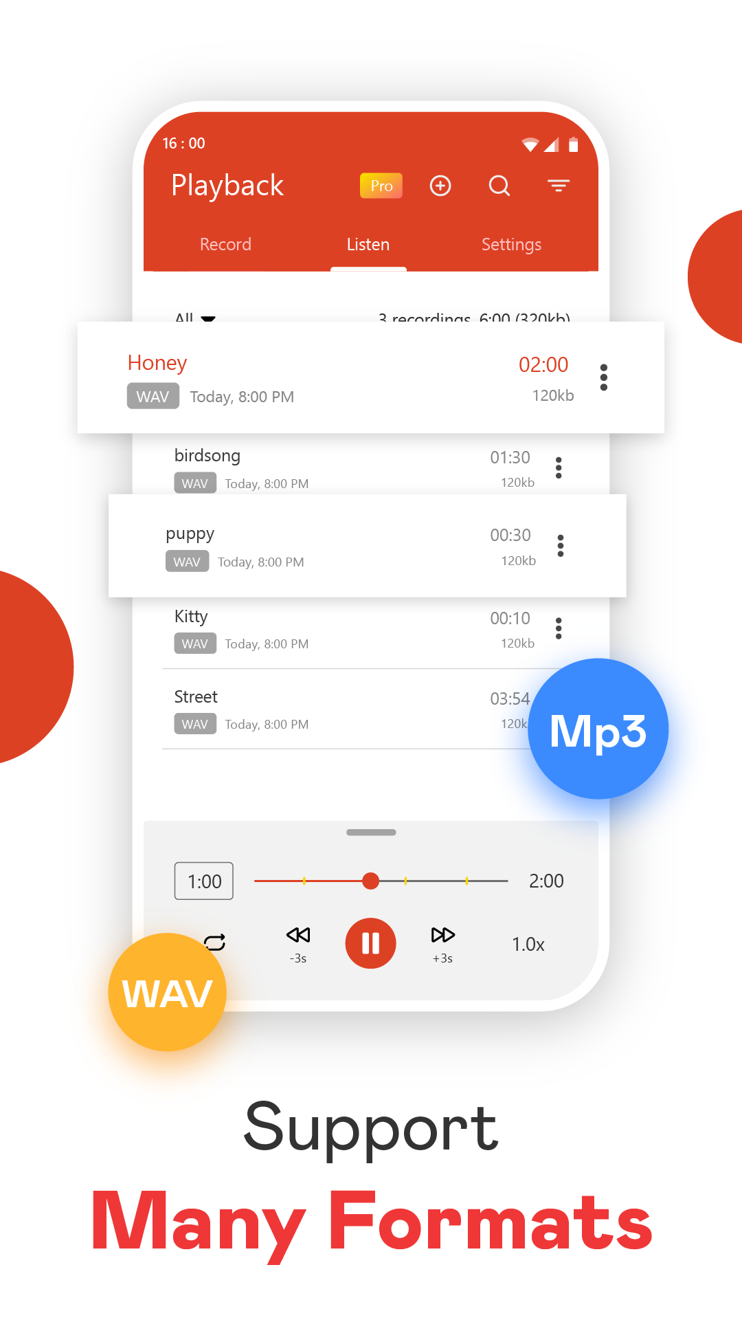 اسکرین شات 5 برنامه Voice Recorder: Memos & Editor
