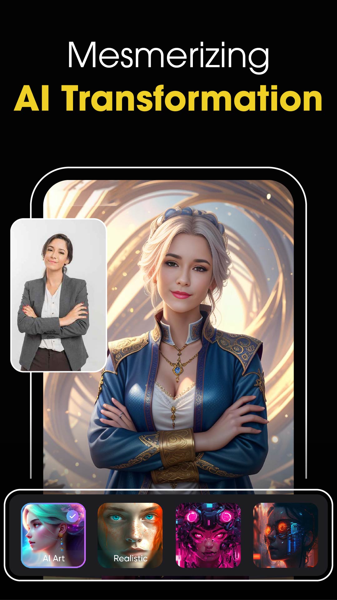 اسکرین شات 2 برنامه Wavy: Photo Editor & AI Art