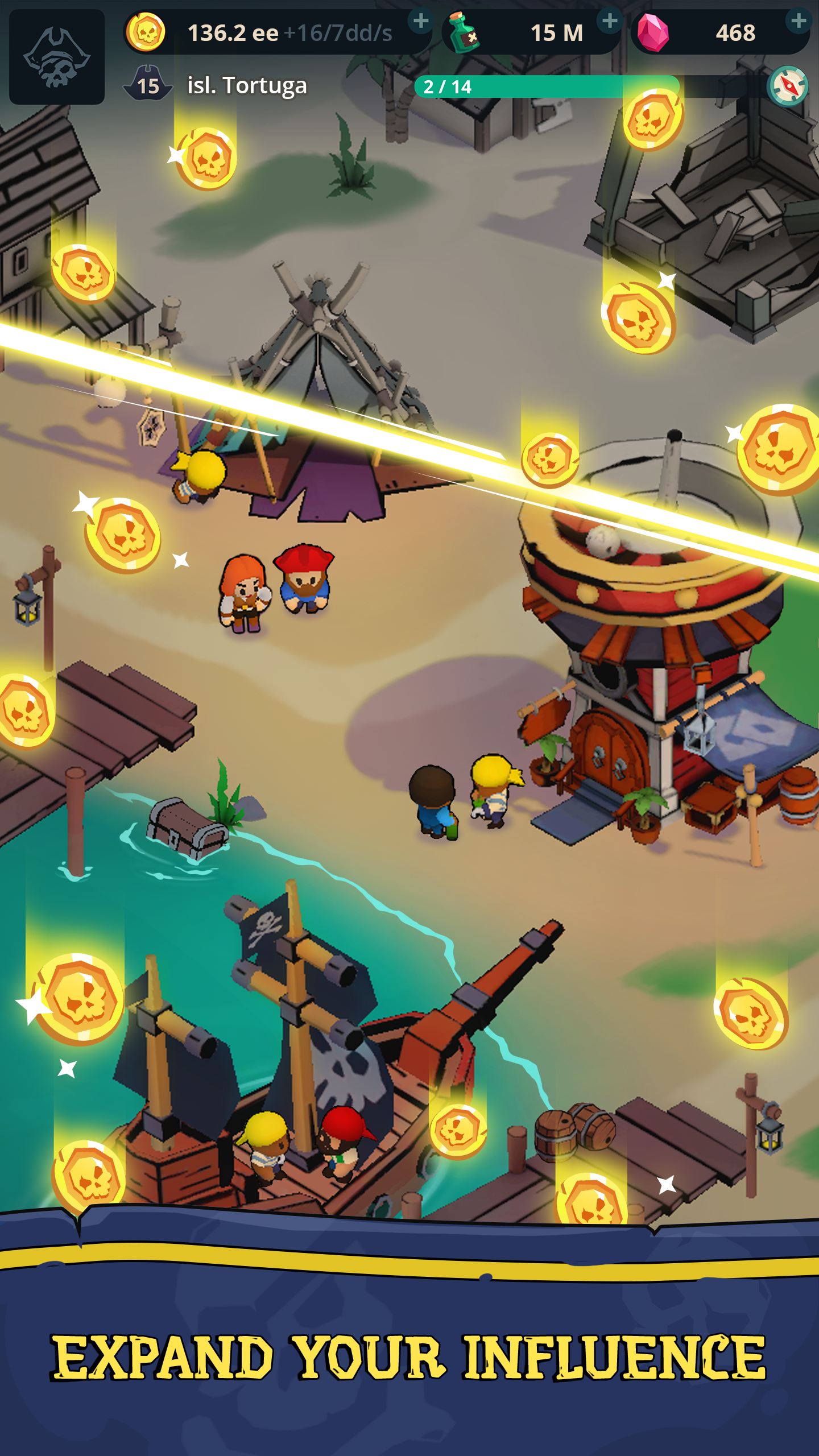 اسکرین شات 4 بازی Idle Pirates - Island Tycoon