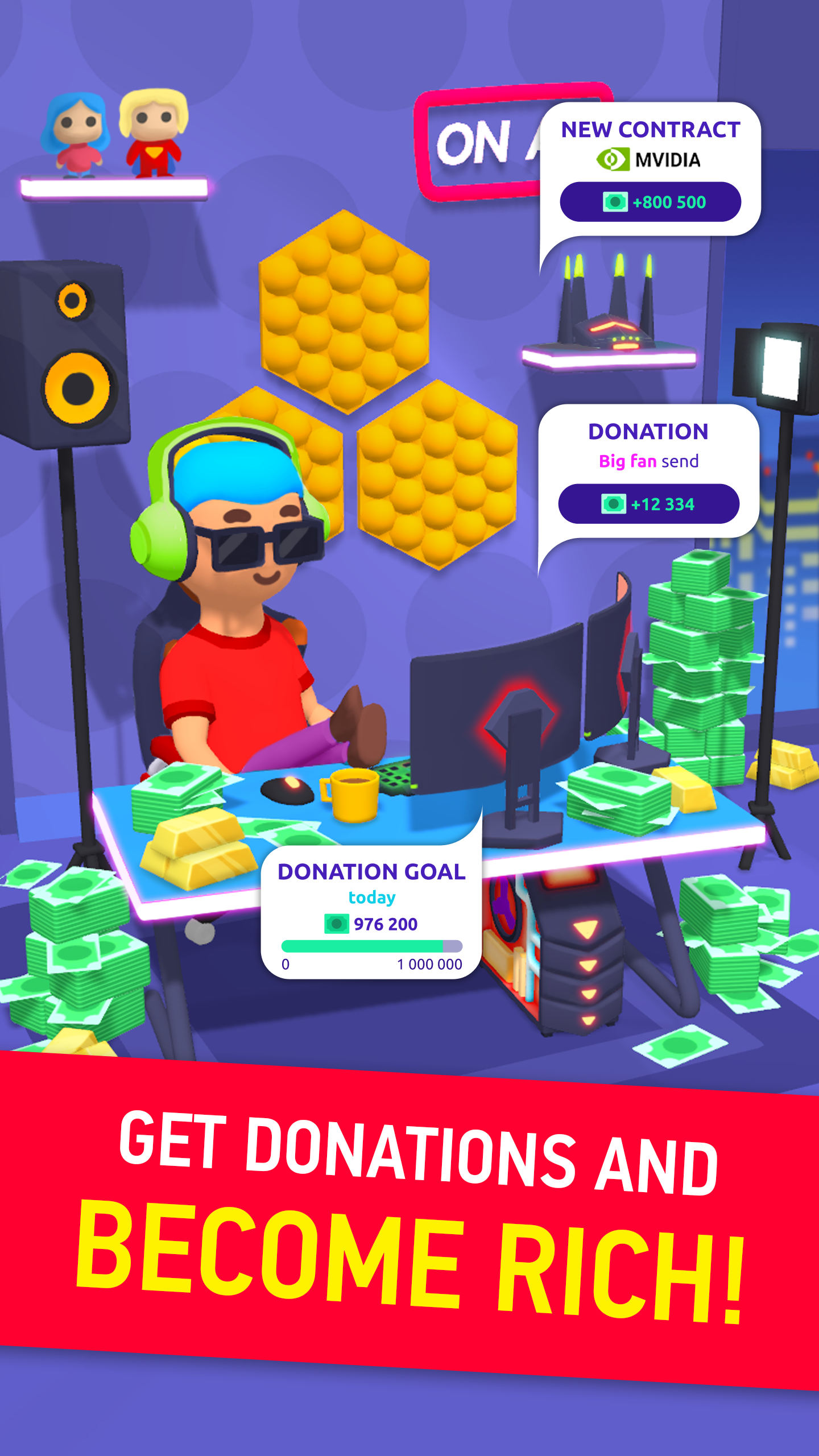 اسکرین شات 2 بازی Idle Streamer - Tuber game