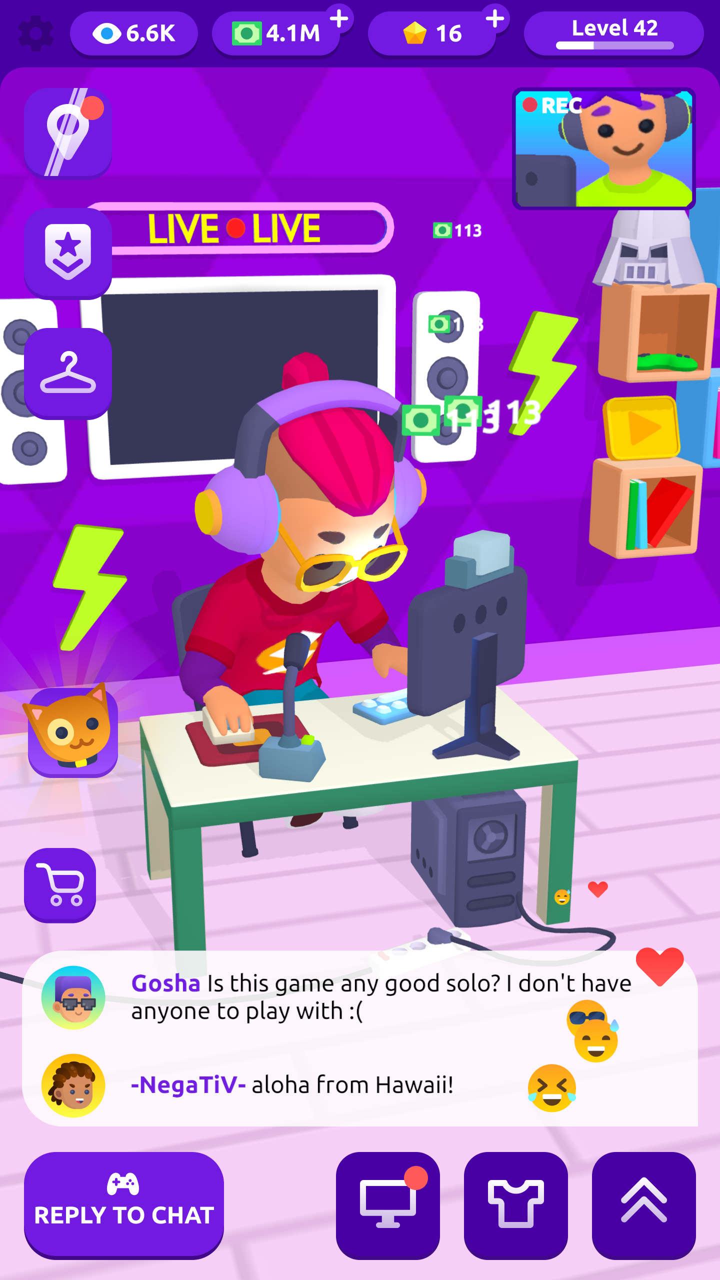 اسکرین شات 5 بازی Idle Streamer - Tuber game