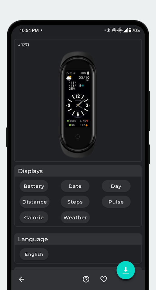 اسکرین شات برنامه Mi Band 5 Watch Faces 1