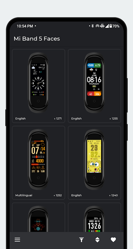 اسکرین شات برنامه Mi Band 5 Watch Faces 4