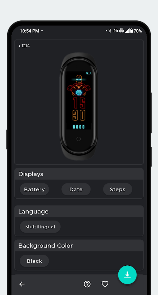 اسکرین شات برنامه Mi Band 5 Watch Faces 5